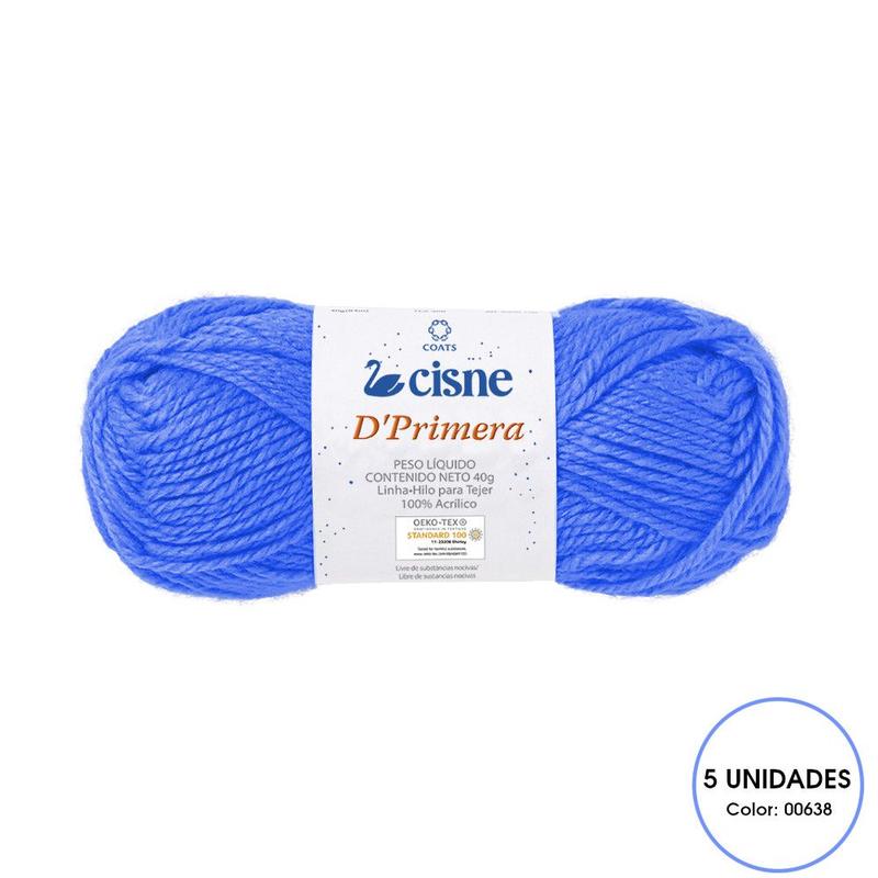 Kit 5 Novelo de Lã Tricô Crochê Cisne D'Primera 40g - COATS - Lãs